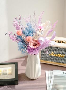 蓬莱长青松玫瑰速果米花干花束家居装饰网红干花长青花