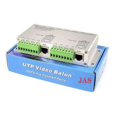 CCTV防雷抗干扰AHD CVI TVI 5MP 8MP 4路8路UTP无源双绞线传输器