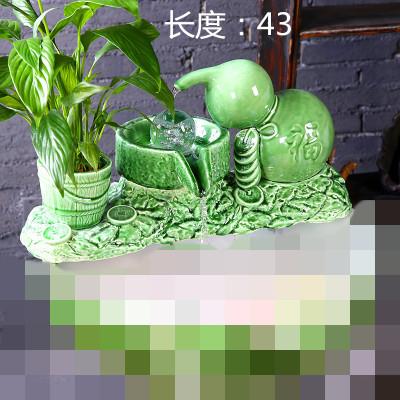 陶BJM瓷流水面配件鱼配缸加湿泉器器件石槽鱼缸过滤水景喷摆件