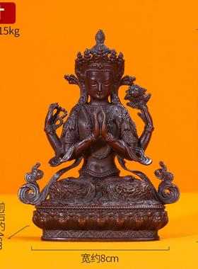 正品四臂观音佛佛像，迷观音像，随身藏传密宗佛你像寸3寸四臂观2