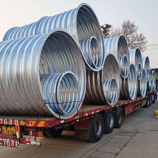 广西镀锌波纹涵管道路河流排水管金属波纹涵管涵洞防腐金属钢管