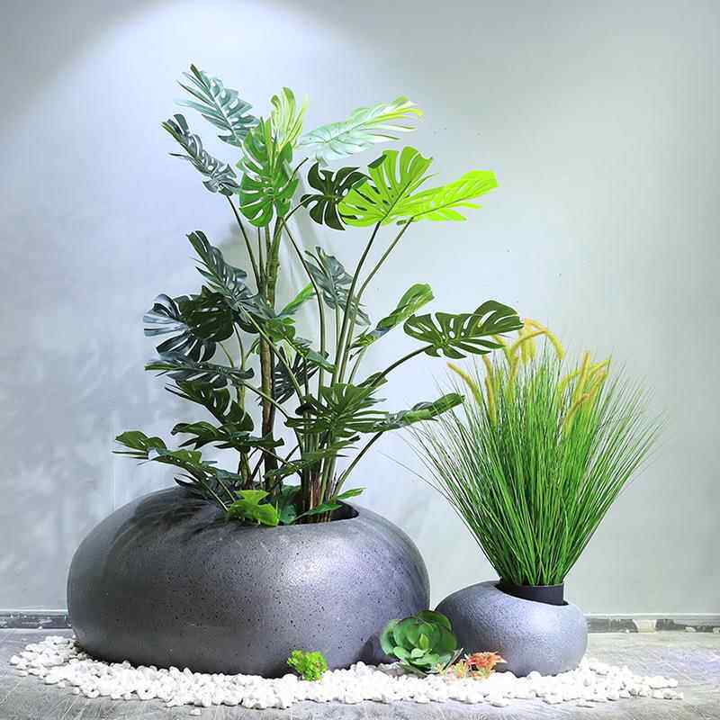 真绿植造景组合装饰摆仿件室苇内观仿5614475真假植物假景芦草蒲