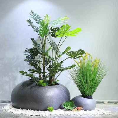 真绿植造景组合装饰摆仿件室苇内观仿5614475真假植物假景芦草蒲