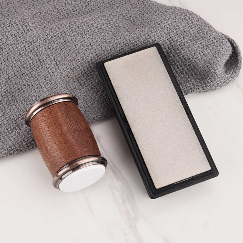 圆柱形双面磨刀器陶瓷金钢砂滚轮磨刀器西式厨刀研磨器磨刀石磨具