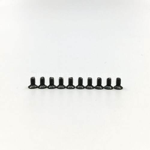 【M2.5*3-30】KM黑色沉头十字机牙螺丝 平头机丝 电子小螺丝