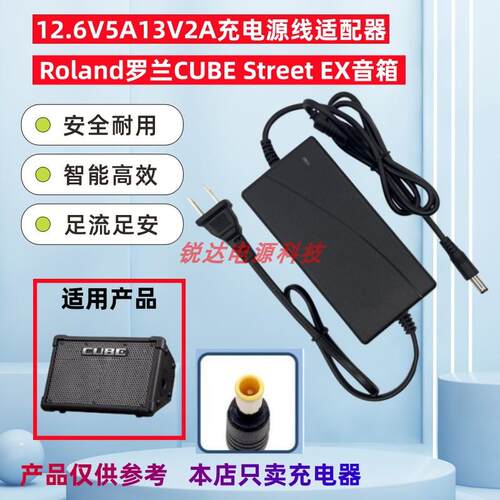 Roland罗兰CUBE Street EX音箱电池12.6V5A13V2A充电源线适配器线