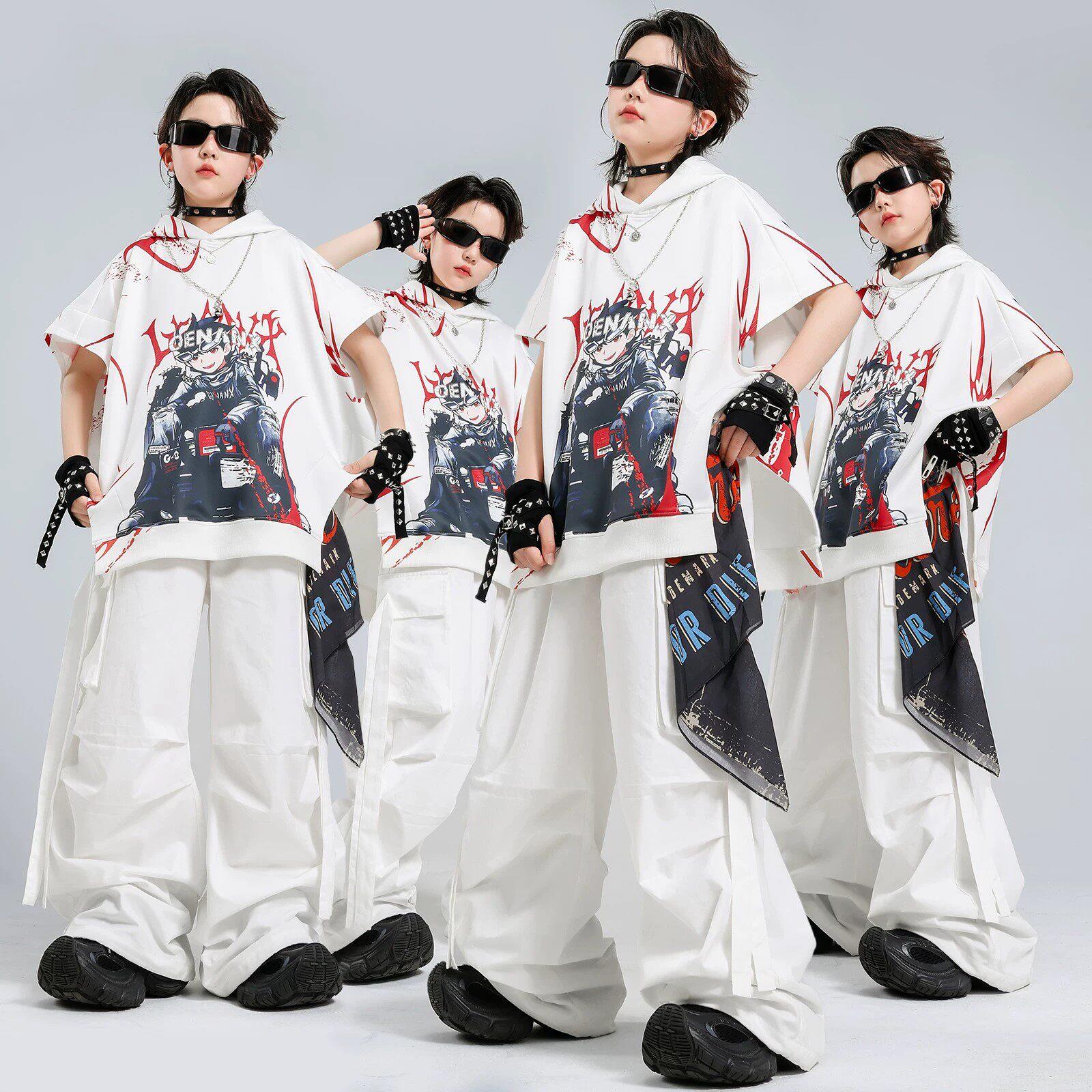 街舞儿童潮服酷帅男女童演出服嘻哈套装幼儿hiphop爵士舞表演服装
