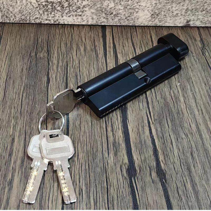 黑色大葫芦全铜锁芯偏心厚门规格齐全支持定制工程管理单面开锁头