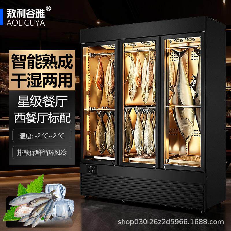 风冷干式深海鱼牛肉牛排熟成柜餐厅商用恒温恒湿排酸柜冷冻冷藏柜