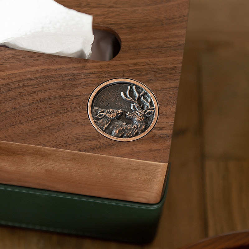 抽家用纸巾遥控器新盒客厅胡桃木茶几中式轻td61收纳盒奢实木餐桌