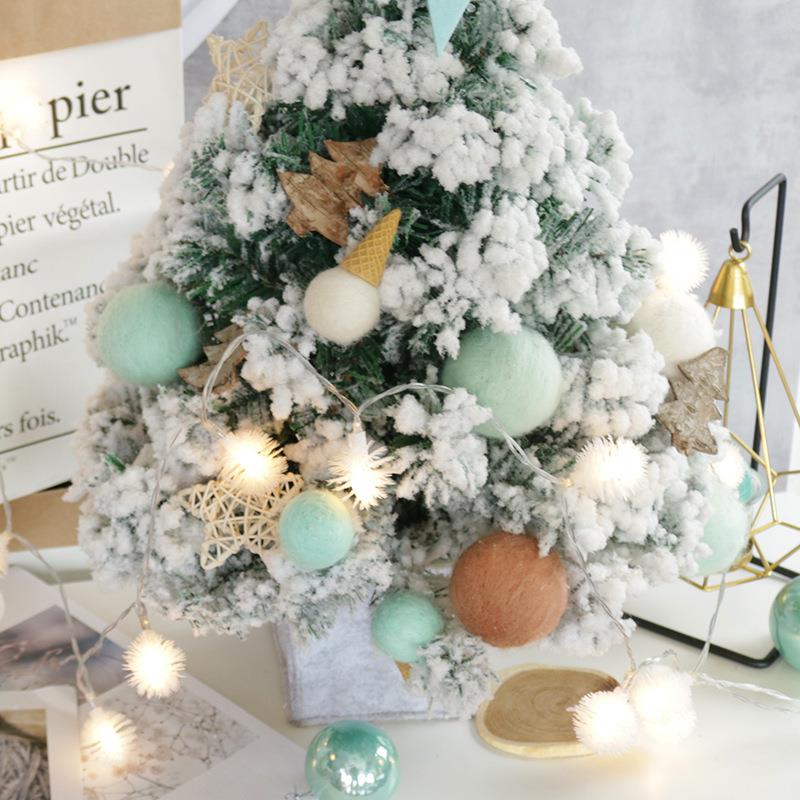 60C圣诞树红色SD9C套餐M白圣诞节装色饰品新款植绒圣诞树加雪圣诞