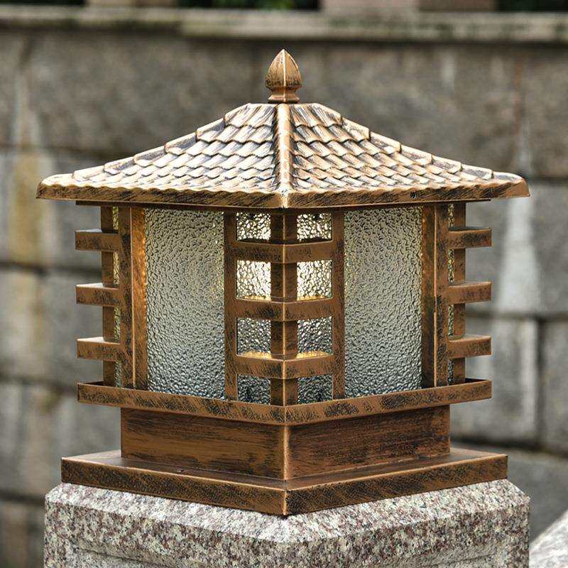 市电款围墙庭院柱头灯大门柱子墙头灯室户外防水别墅家用超亮接电