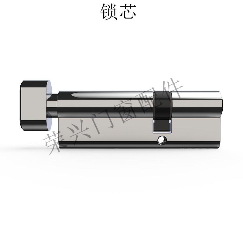 断桥铝合金金刚网平开门门锁65 90 95 单开双开不锈钢亮铬铜锁芯