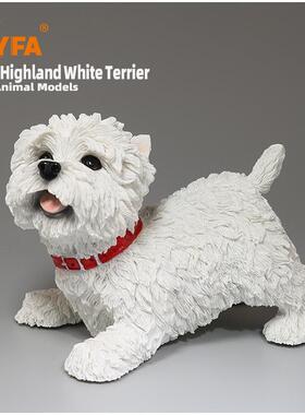 仰望狗西仿高地真模型可爱汽摆件树脂J052工艺车品