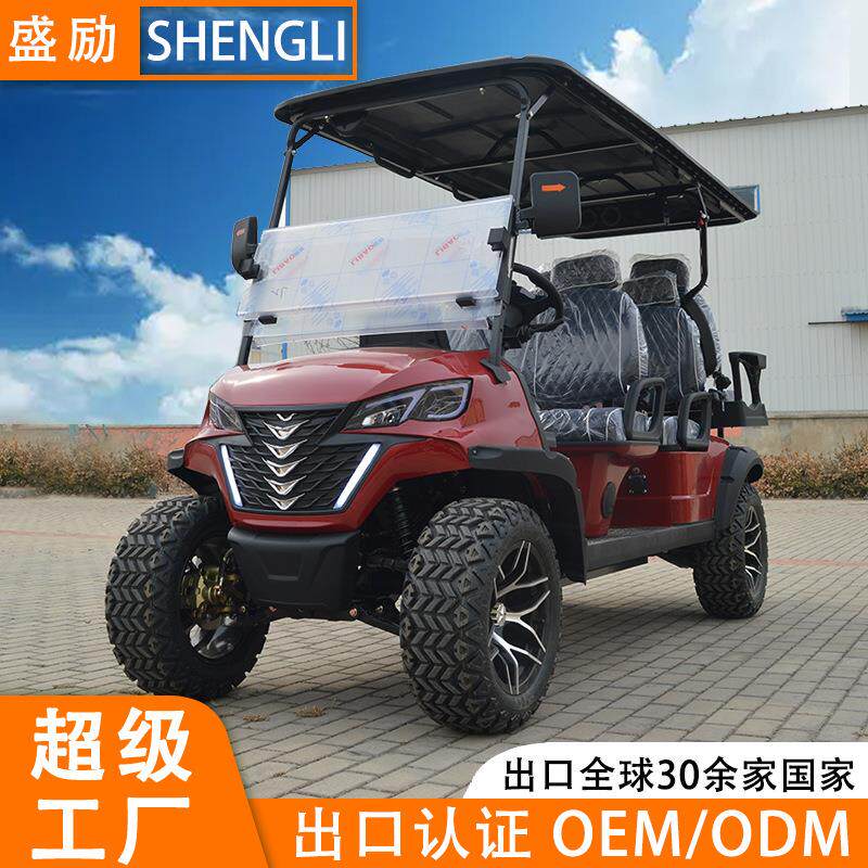 6座高尔夫球车座椅72v.5kw电机摆渡车定制电动电瓶车电动观光车