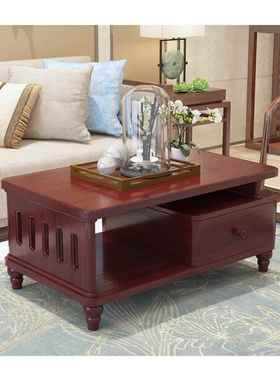 视简全实木几客约厅家用电柜组合带VWM抽屉小户型中式原木创意茶