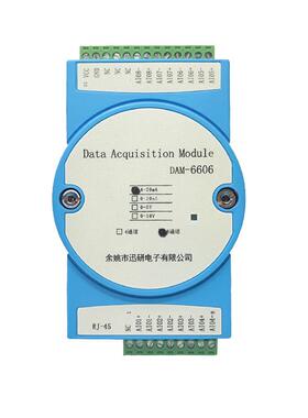 RJ-45网口转4/8路模拟量输入输出电流电压4-20MA0-10V输出DAM6606