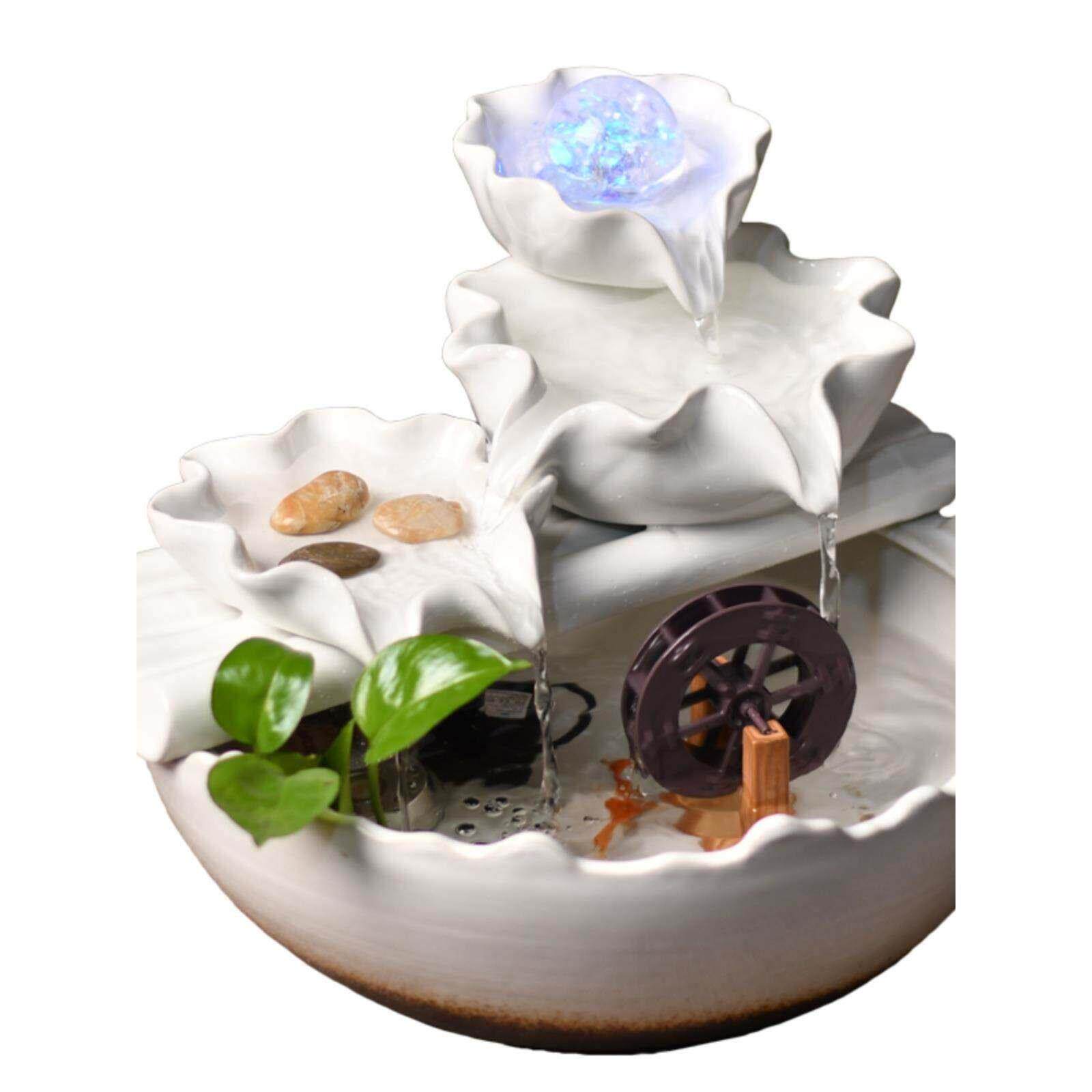 家居创意流水招财生财摆件桌面加湿风水轮球水晶转珠加湿喷泉鱼缸