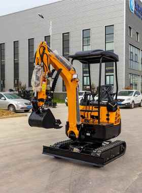 2吨工钩用程履带微型挖掘机 家源多功能小机出口HT18履带欧美微挖