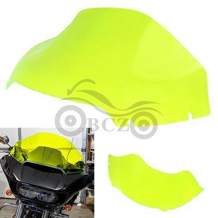 公路滑翔 2015 改装 绿色挡风 2023 13英寸挡风玻璃 哈雷双灯滑翔