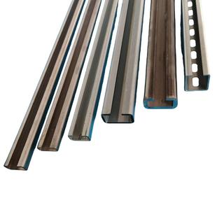 重型镀锌c型钢轨道 不锈钢304管夹导轨 c型槽轨道 c型管夹导轨