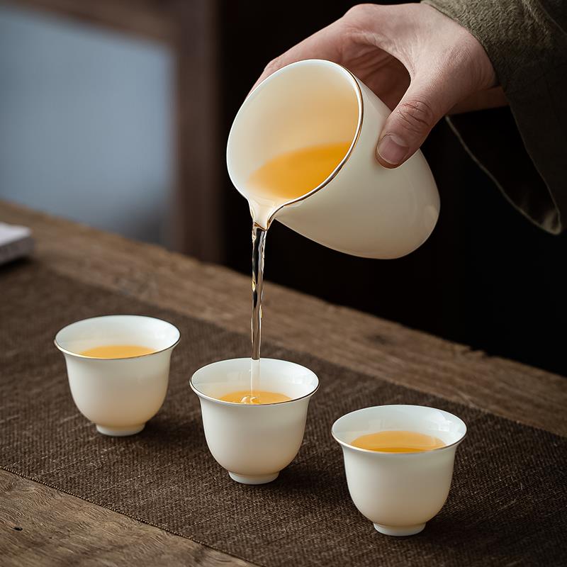 公道杯2026新款德化羊脂玉陶瓷公道杯简约大号家用办公室茶具白瓷图片