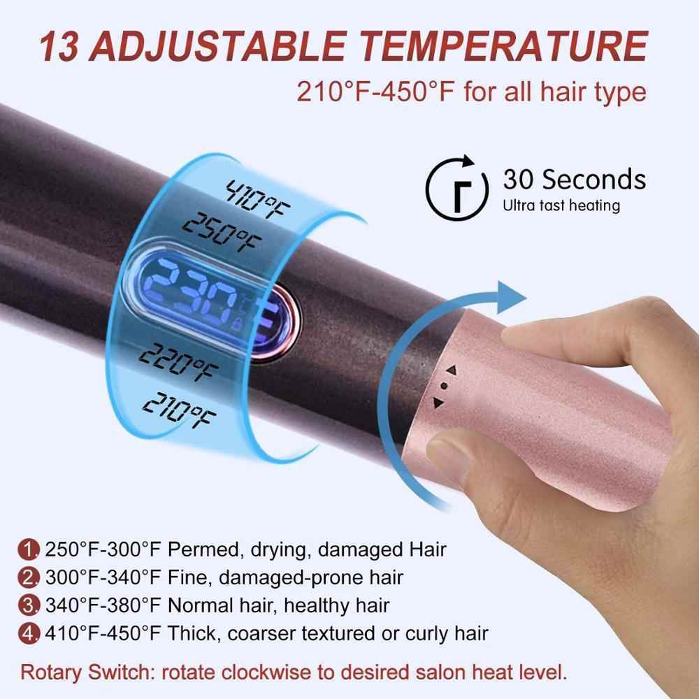 新款直销新款陶瓷电热卷发器便携式干湿两用卷发棒螺旋曲面速热直