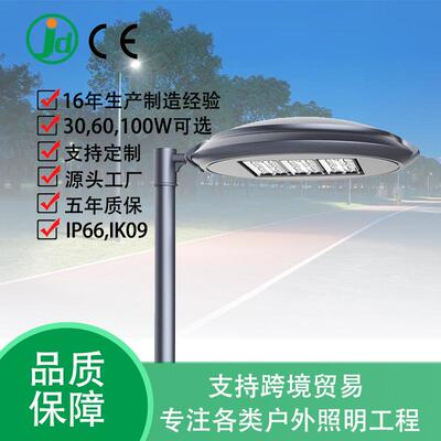 JD-1043LED户外3米铁铝制小区公园别墅景观路灯3060100w庭院灯