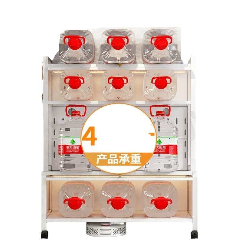 厨房置物架带柜门落地多层多功能橱柜微波炉烤箱电器置物储物碗柜