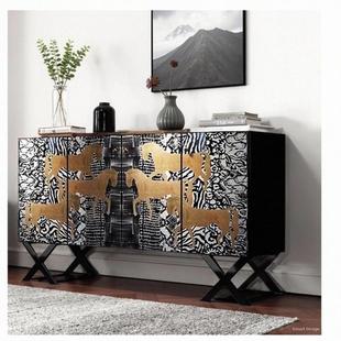 采购产品美国覆古风格入口柜,古董风格餐具柜,手绘入口隔墙柜,