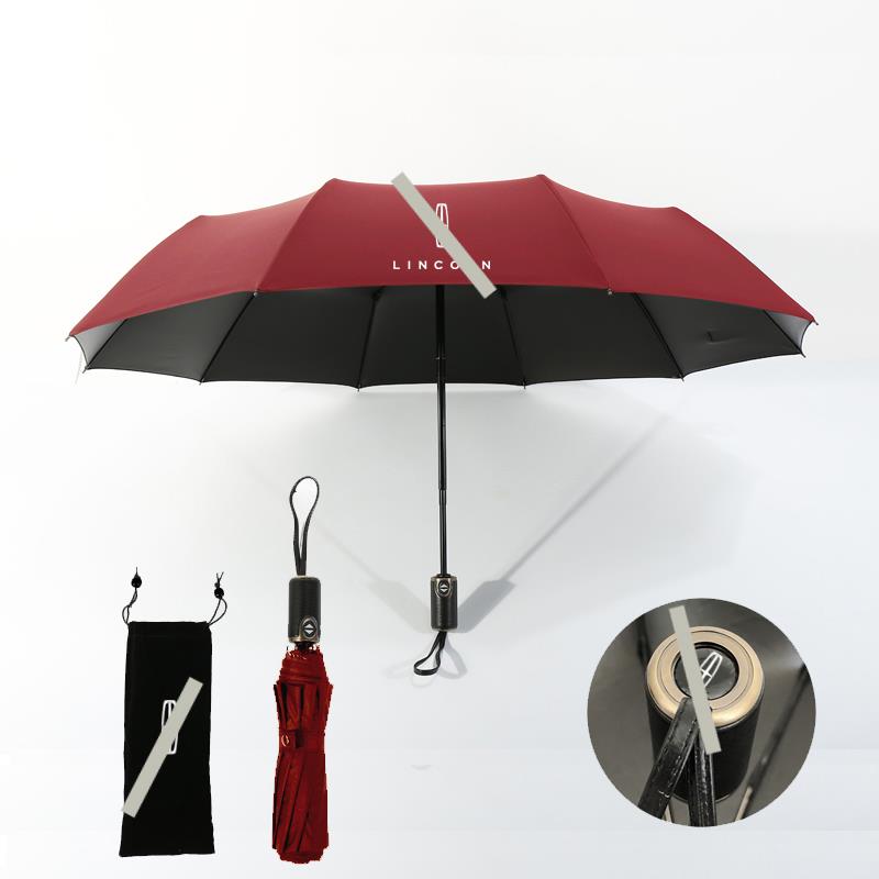 正品肯车伞高档折 长柄防风超大汽高尔夫伞lin林coln全自动三叠雨