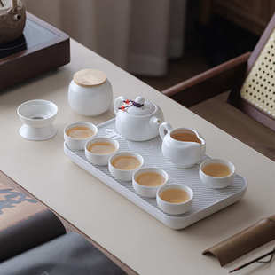 便携式 旅行茶具小套装 户外陶瓷茶杯家用简约功夫泡茶壶伴手礼logo