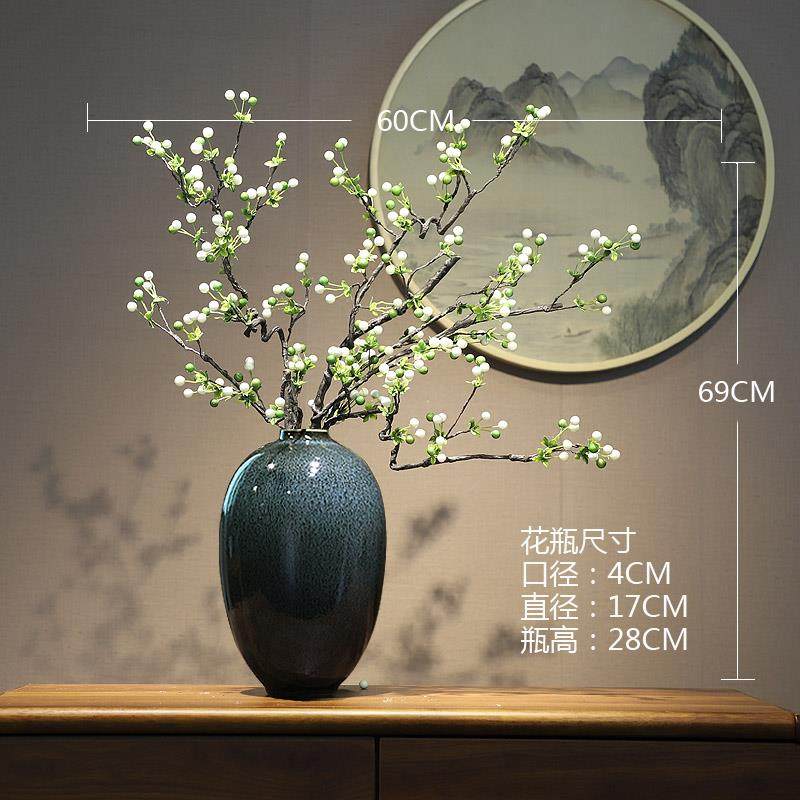 正品简约瓶现代陶瓷花景视德镇客厅居家玄电柜博古架花关干燥花器