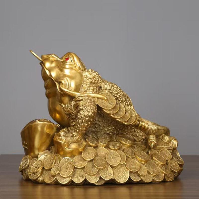 黄铜金蝉雕塑厂家度50公分铜金蝉工艺品摆件