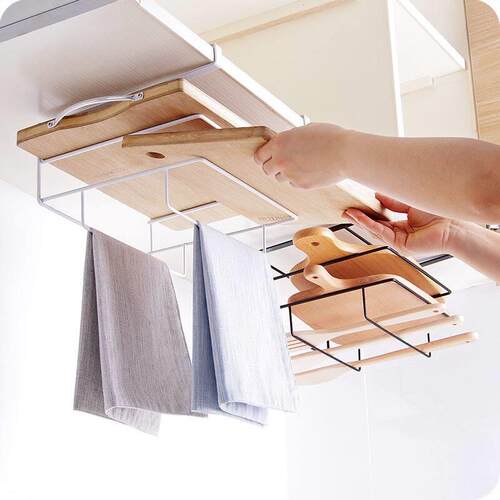 storage rack shelf kitchen towel chopping board steel shelve