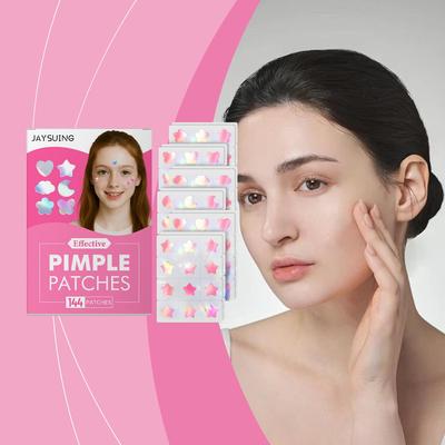 JAYSUING Pink Acne Patches Gentle Skin Care with Various Sha