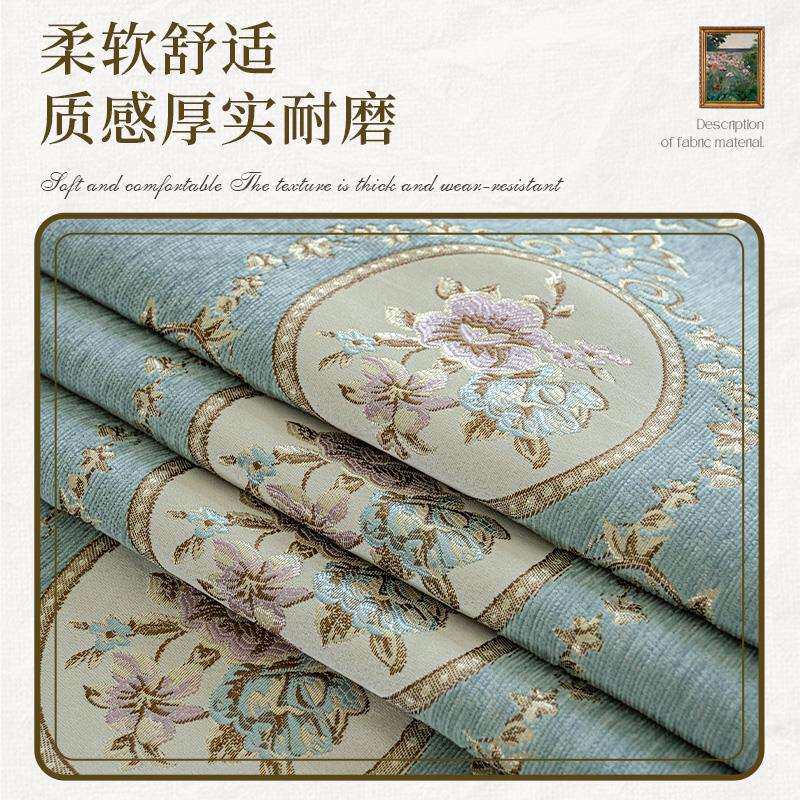 欧式床头柜小桌布盖布巾方巾梳妆台布布艺垫子防尘套罩蓝色打印机