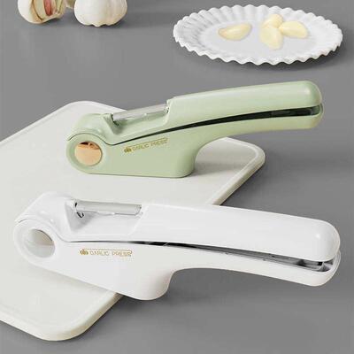 Garlic press machine多功能手动捣压蒜器厨房四合一蒜泥器压片器