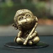 正品 高档 车纯铜齐天大圣孙男空汽车摆件车内饰品生肖悟猴子载新款