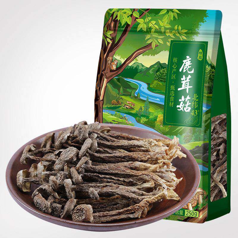 现货云南鹿茸菇干货黄松甸 鹿茸菇干货 鹿茸菌 云南新鲜营养菌菇