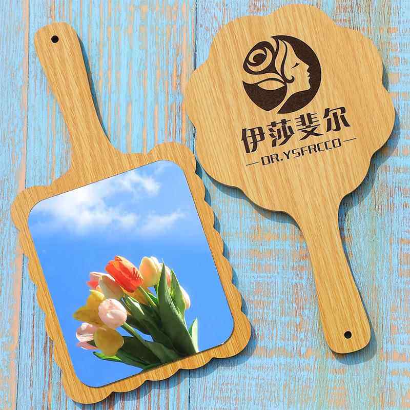 采购产品文身师专用木镜，美容店专用小镜子，美甲和睫毛专用手持
