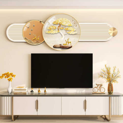 轻现代寓意装饰画高级客厅好画组合奢电视创意背景感墙上挂画墙壁