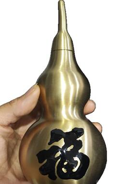 厂家黄铜葫芦摆件福字上下可打开创意工艺品手工铜制铜钱