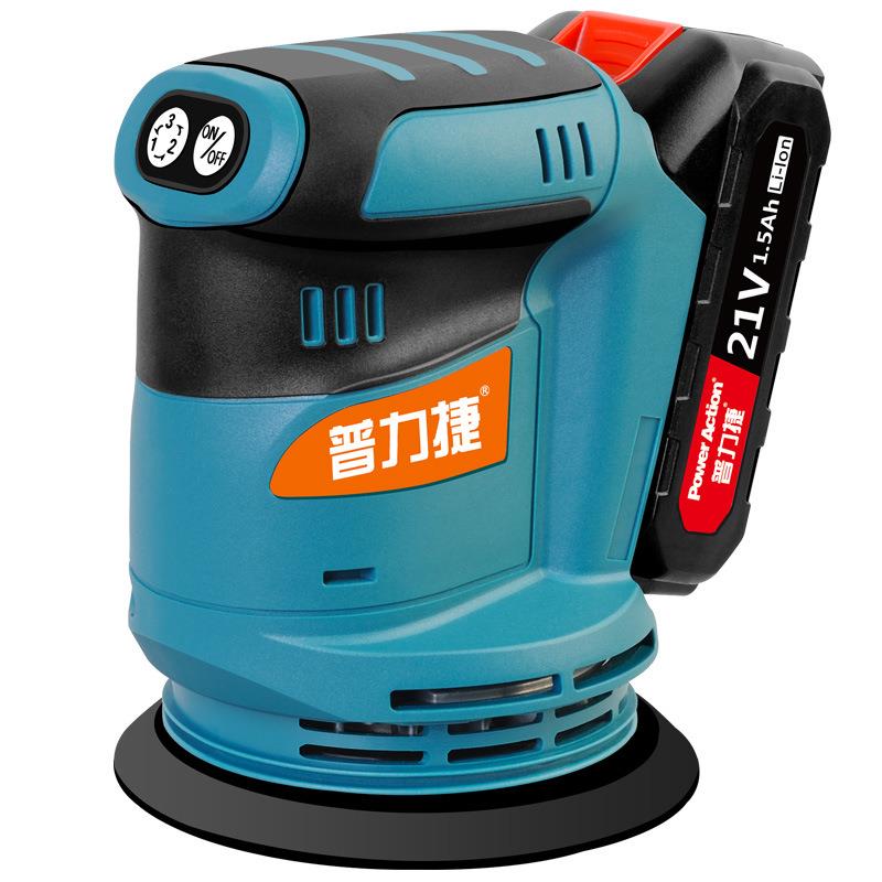 型锂小电砂纸机打磨机具木材平板砂光机墙面抛481光电动家磨光