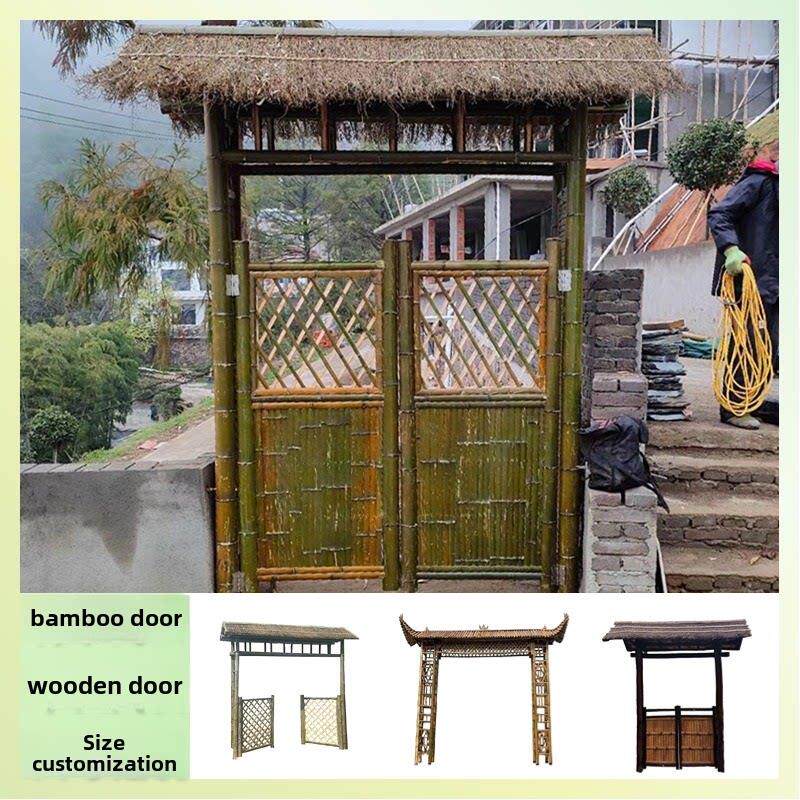 采购产品竹门，竹栅栏门，防腐木，室外庭院门，花园栅栏，农村院