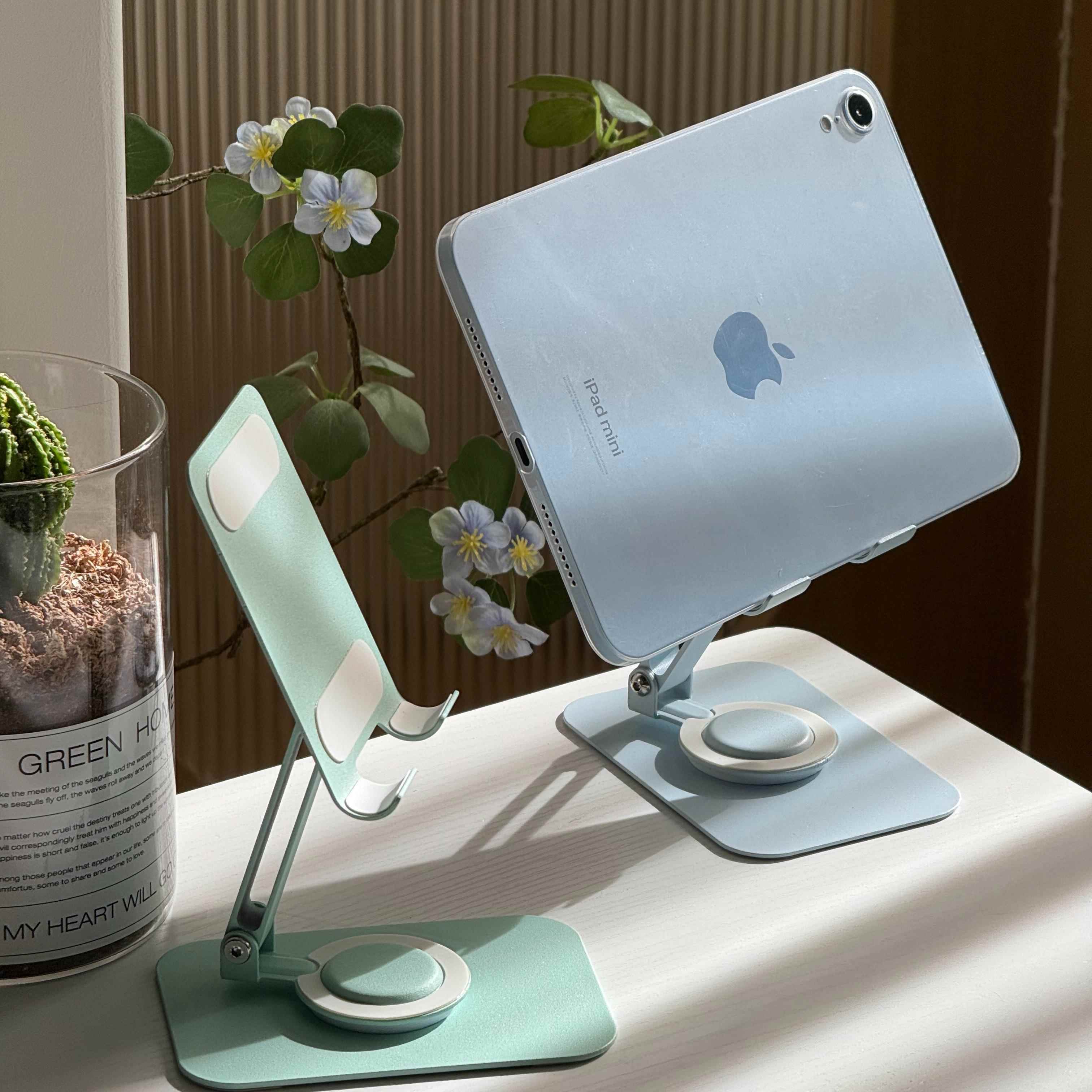 决物k100 桌面手机支架全金属旋转平板电脑ipad折叠直播网课办公