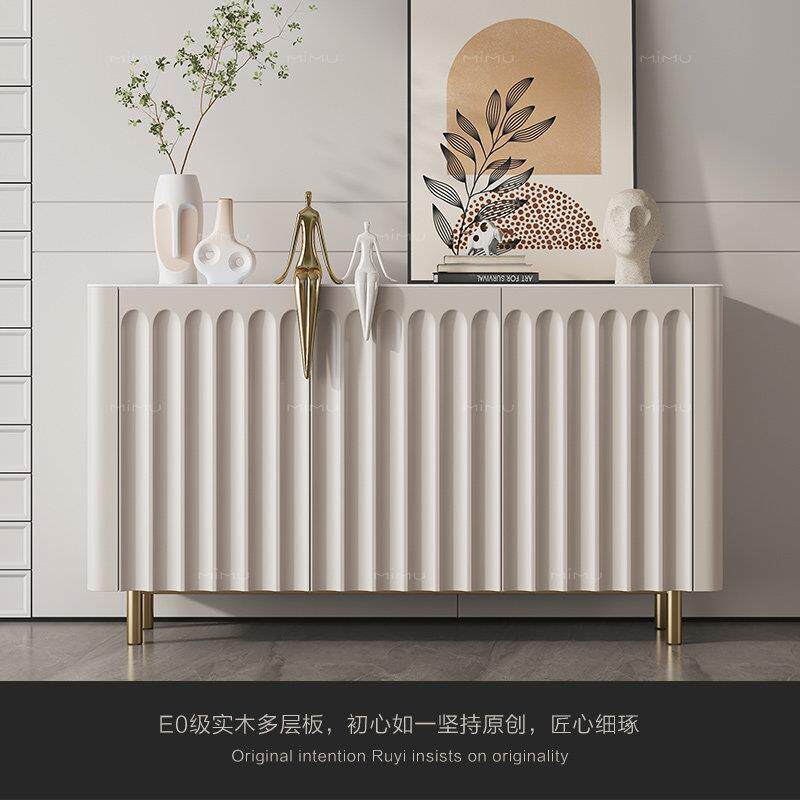 轻奢入户客厅岩板玄关隔断柜现代简约进门实木鞋柜家用门口一体
