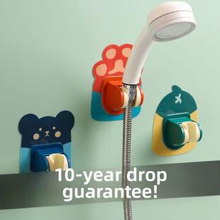 浴室花洒支架固定器免打孔淋浴头可调节底座墙上喷头支架强力粘贴