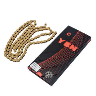 台湾YBN链条 山地自行车11速 30速链条 公路车10速金色半镂空链条