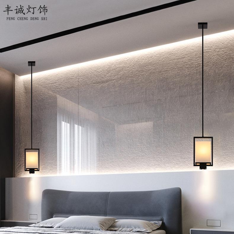 新中式卧室床头吊灯现代中式小吊灯中国风复古玄关灯走廊过道灯具